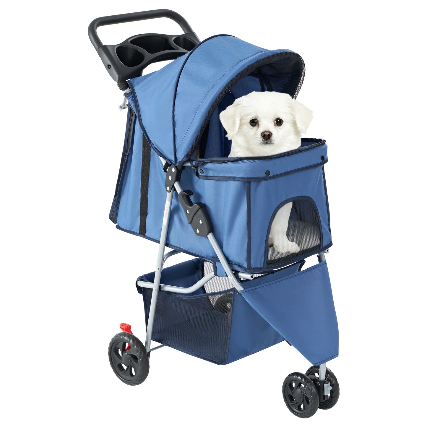 JHK 3-Wheel Foldable Pet Stroller For Small Dogs And Cats