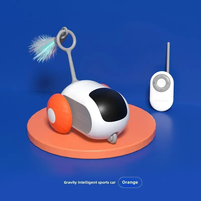 Automatic Rolling Remote Control Toy Car for Cats and Kittens