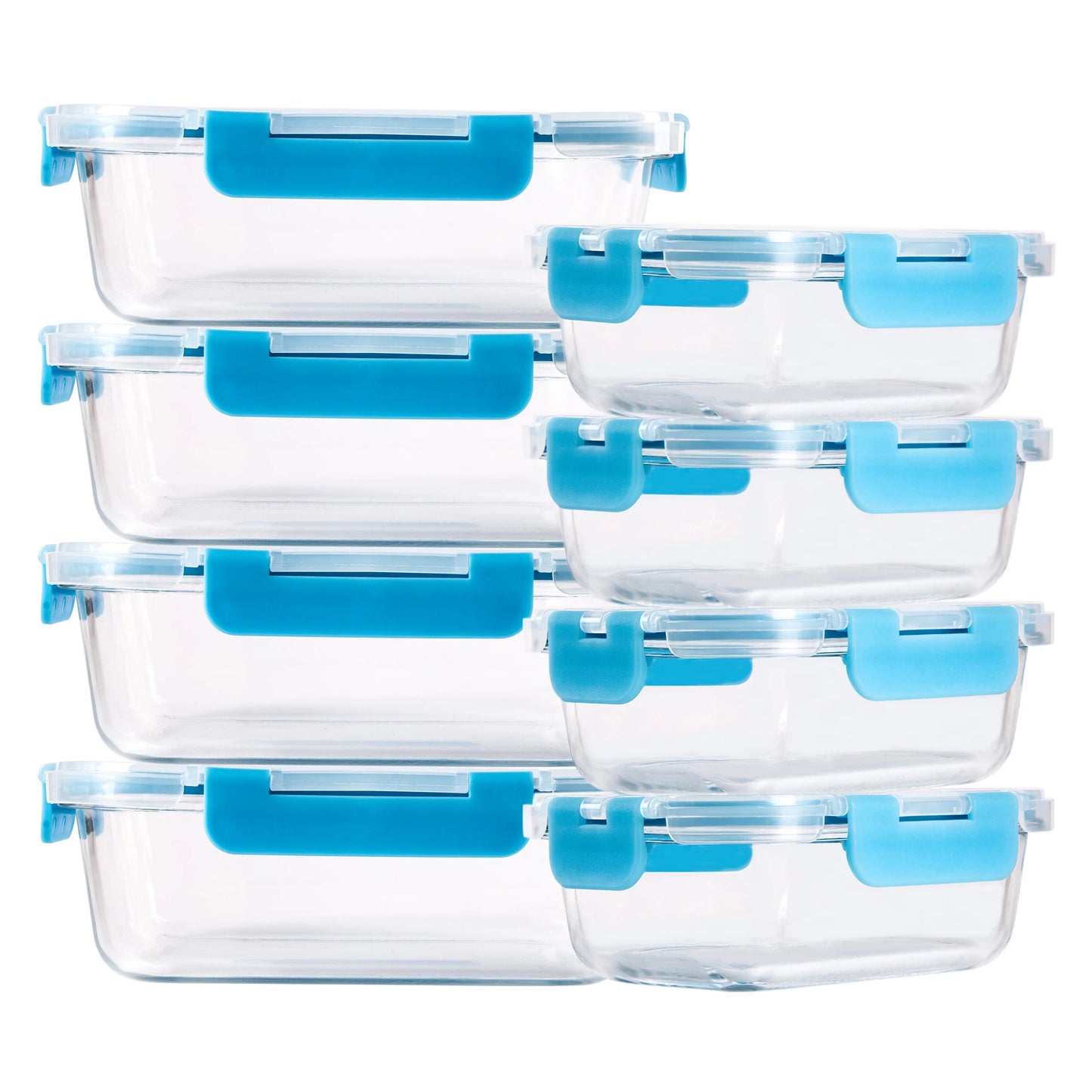 Glass Food Storage Set With Leakproof Lock Lids BPA Free