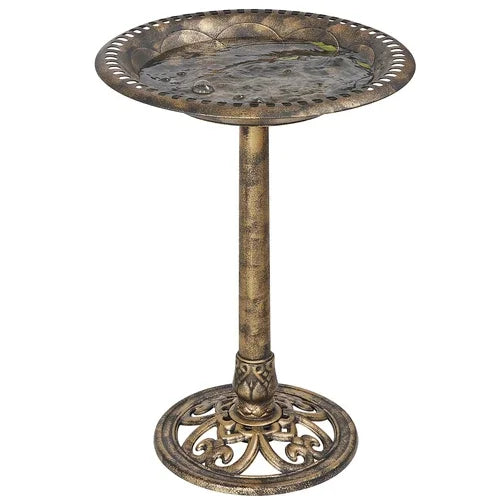 Pedestal Bird Bath Freestanding Antique Design For Garden And Backyard