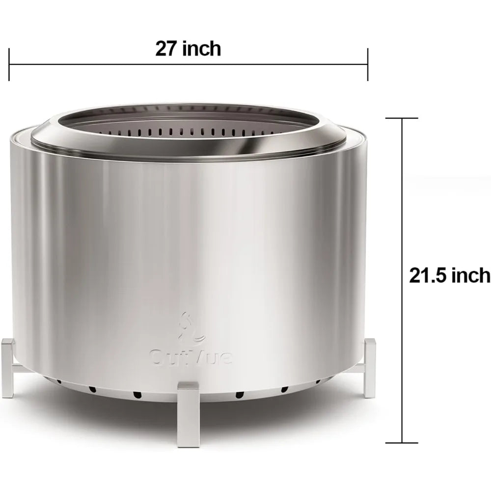 Outvue Smokeless Wood Burning Outdoor Fire Pit For Bonfires