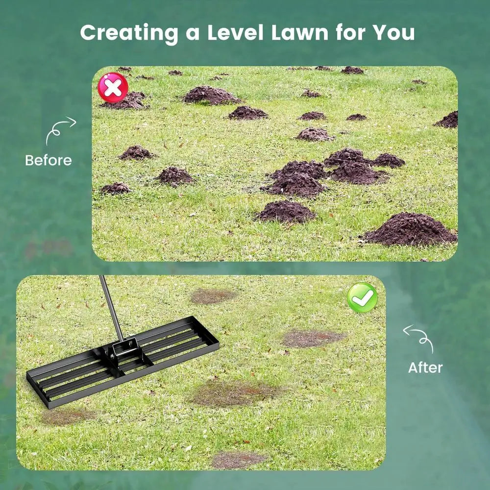 Lawn Leveling Rake Heavy Duty Garden Tool For Lawn