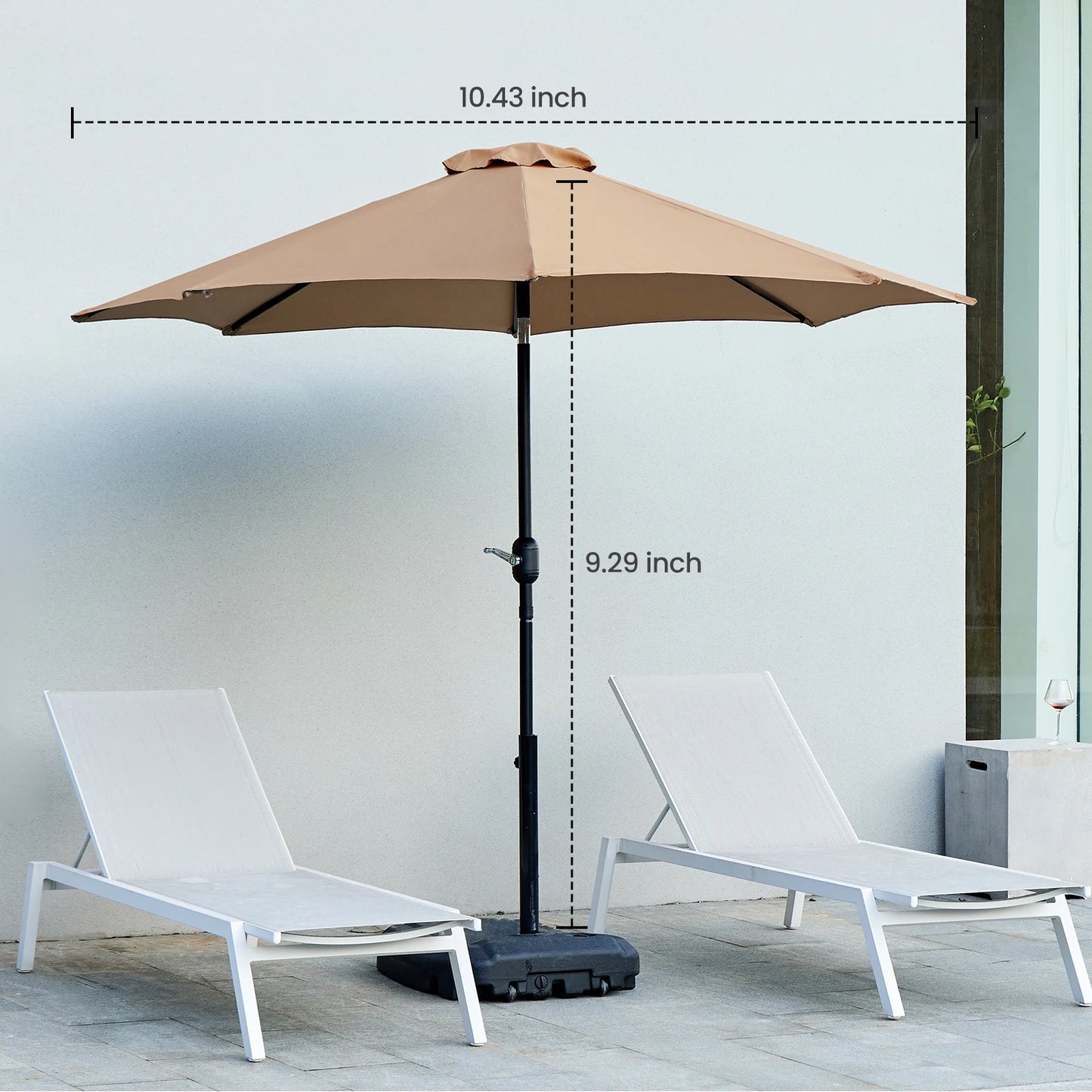 JHK Outdoor Patio Sunshade UV Protection Waterproof Umbrella For Backyard