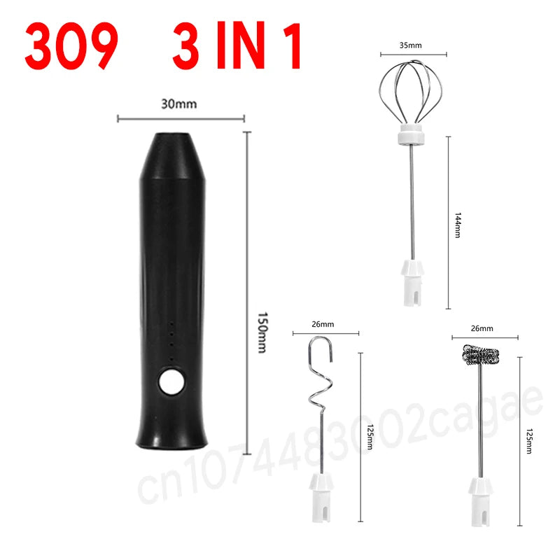 Electric Coffee Milk Foaming Frother Handheld Mixer