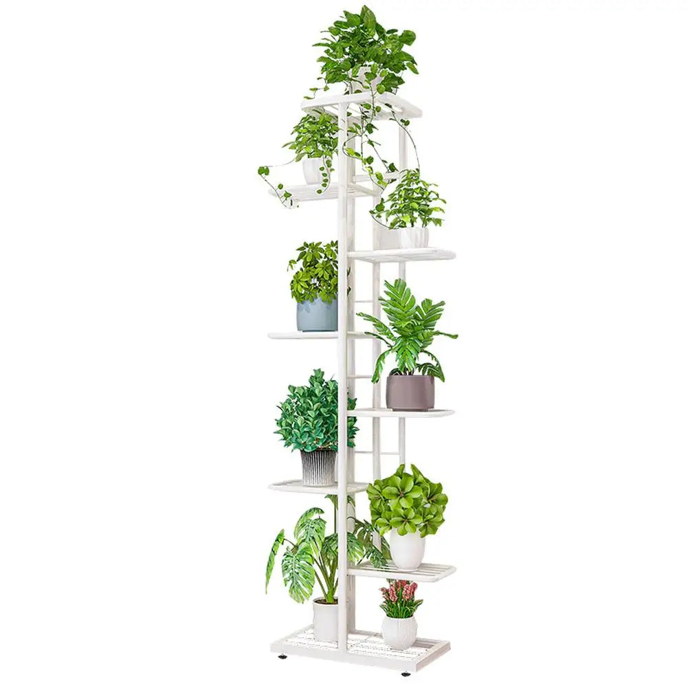 8 Tiers Metal Plant Stand Indoor Outdoor Tiered Shelf