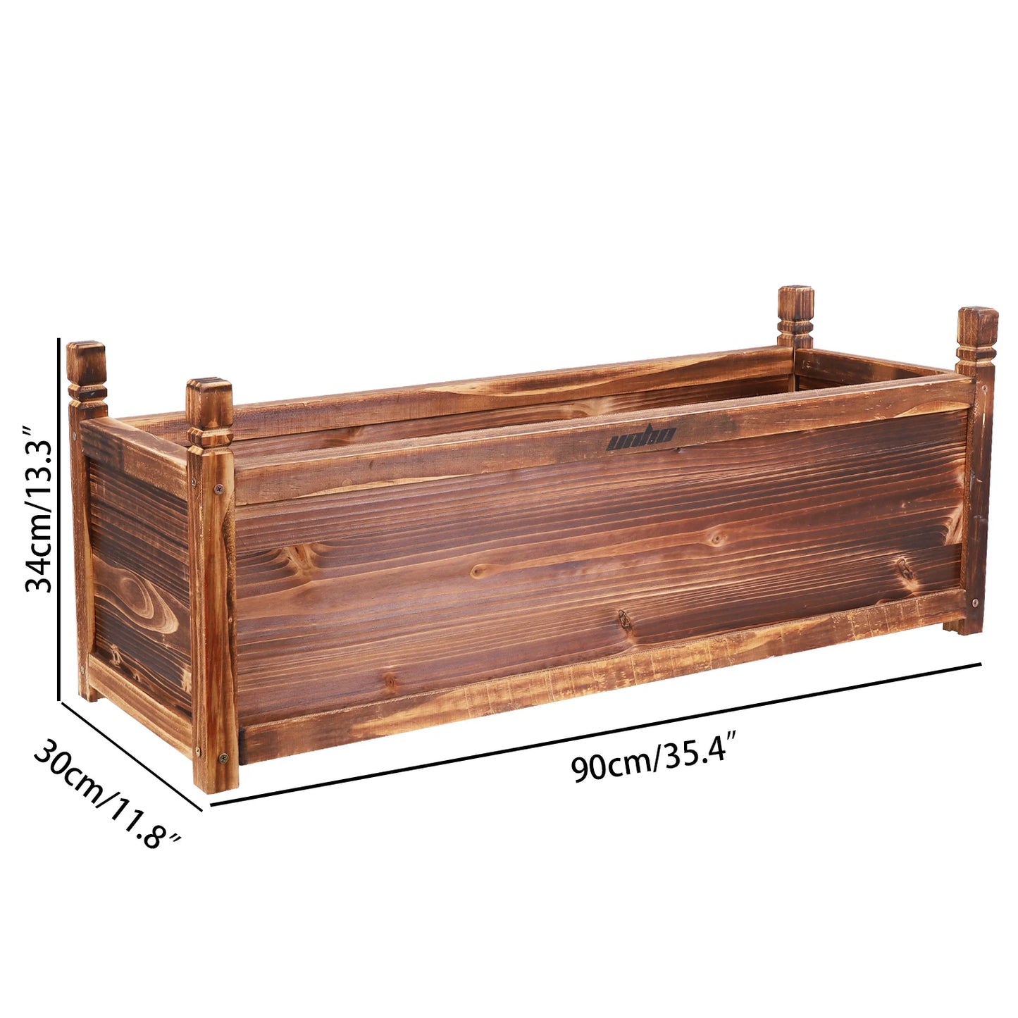 Outdoor Wood Planter Box Raised Garden Bed For Flowers Vegetables
