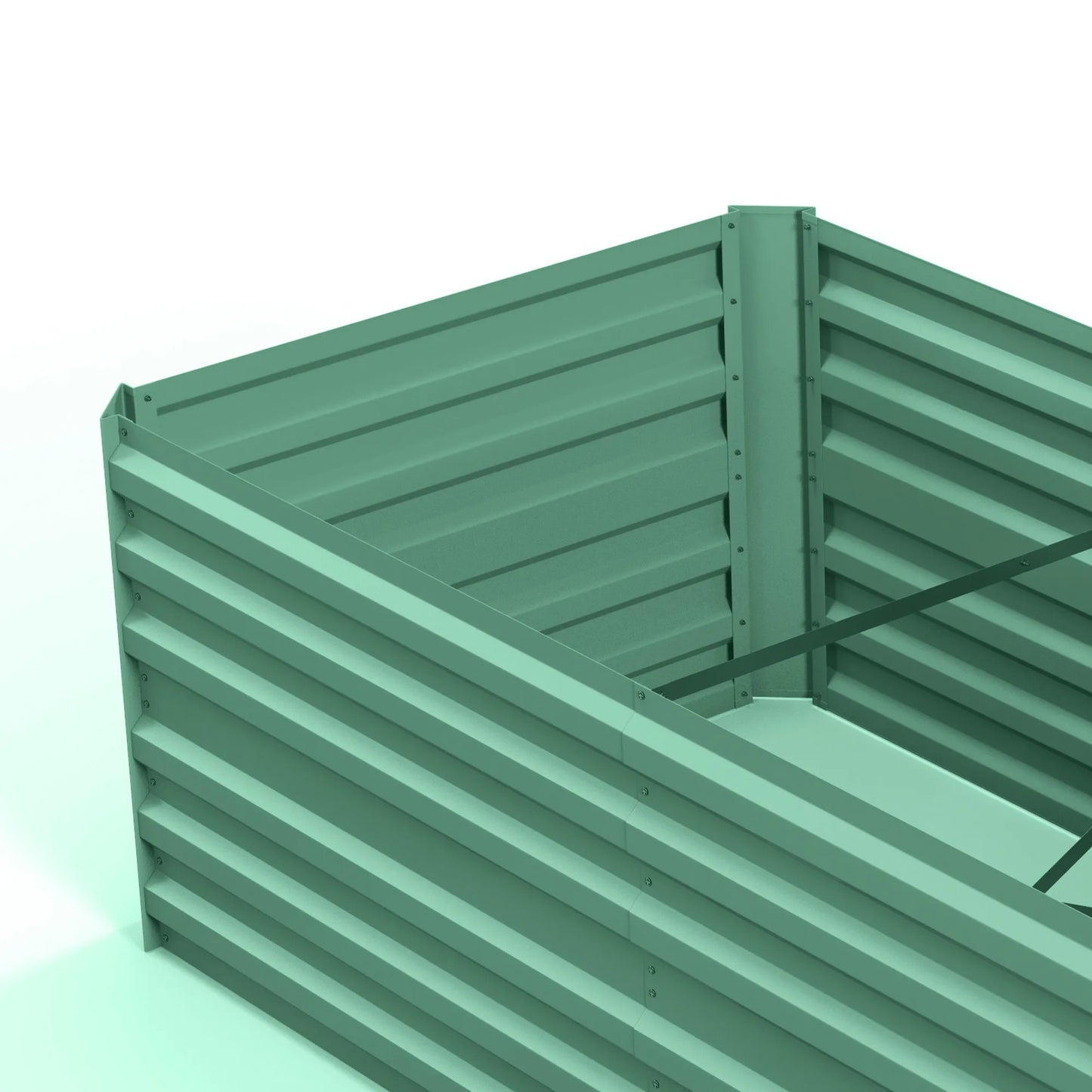 Outsunny Galvanized Raised Garden Bed Kit With Reinforcing Bars Vegetables