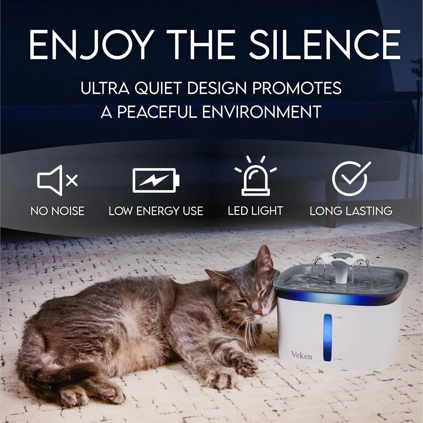 Award Winning Pet Fountain Automatic Water Dispenser With Replacement Filters