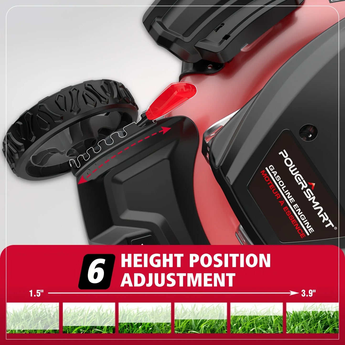 PowerSmart 144cc Gas Lawn Mower With 2 In 1 Mulching Discharge