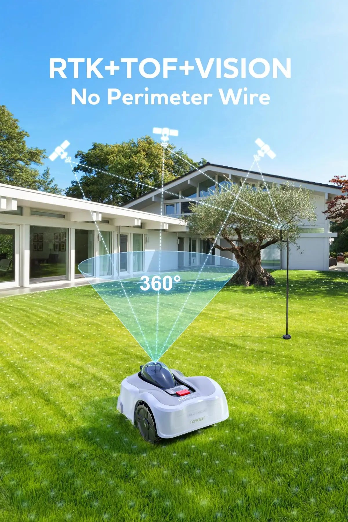 Novabot N1000 Robot Lawn Mower With RTK Vision AI Assisted Mapping App Control