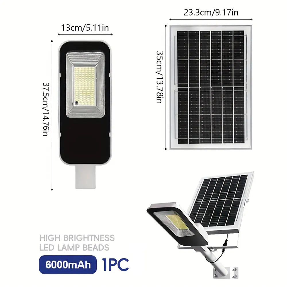 Outdoor Waterproof Solar Street Lamps 6000mAh Dusk to Dawn