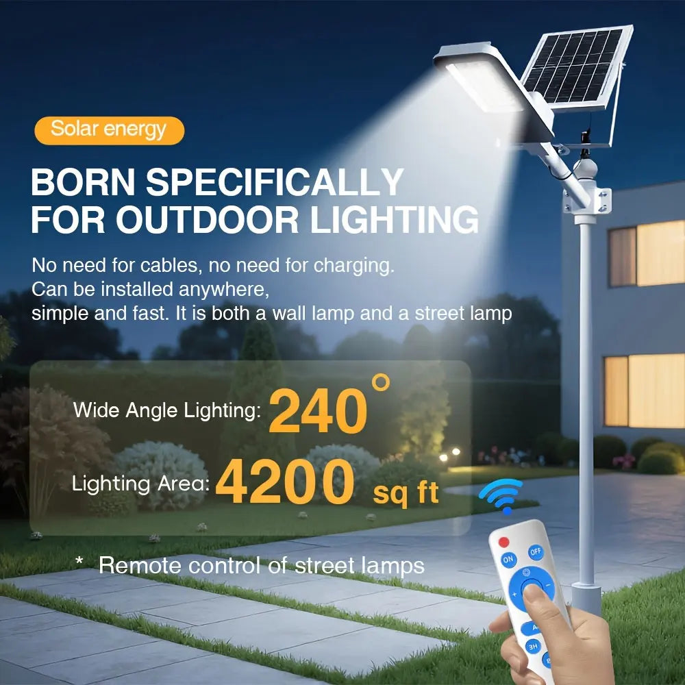 Outdoor Waterproof Solar Street Lamps 6000mAh Dusk to Dawn