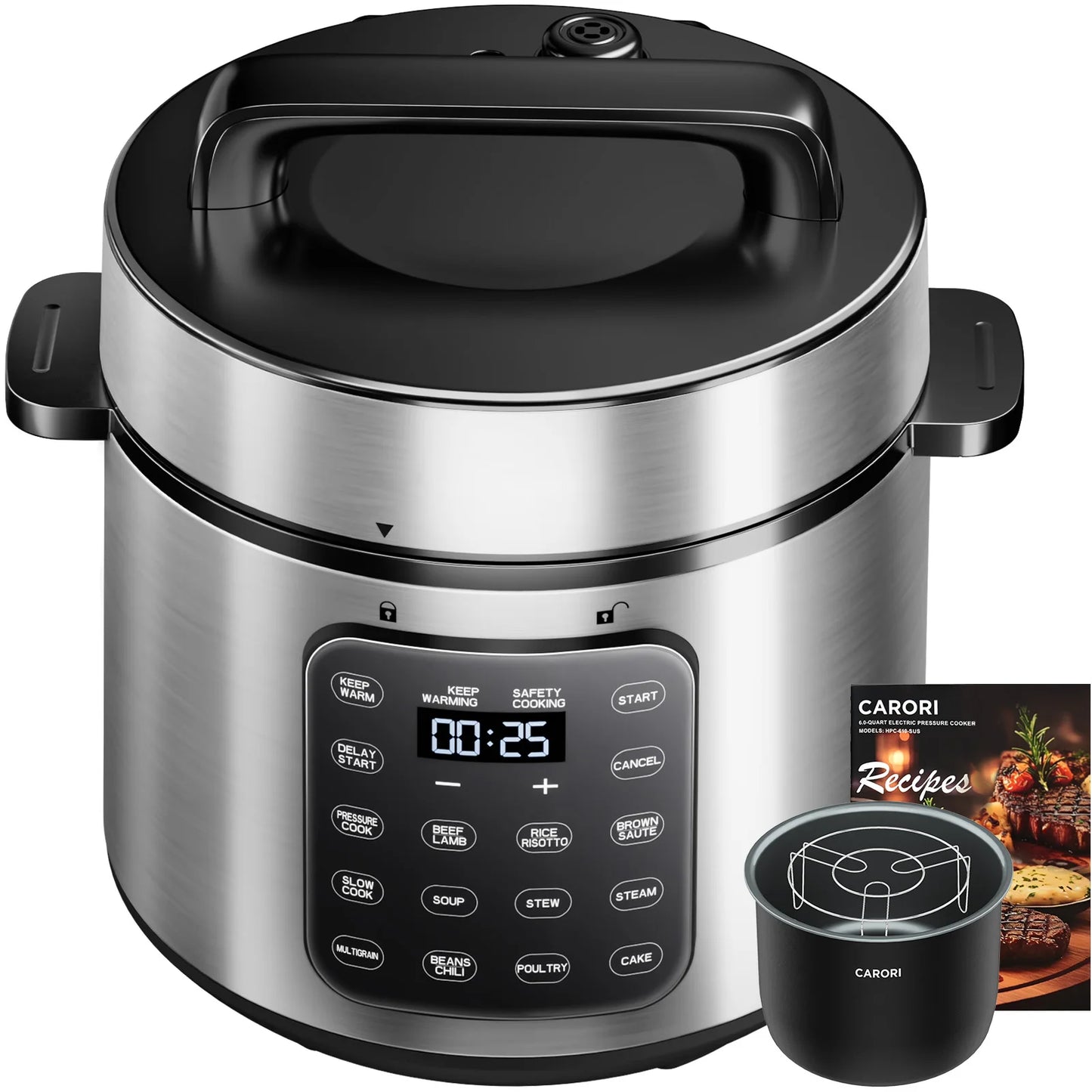 Carori Pressure Cooker 12In1 Multi Cooker With Ceramic Inner Pot
