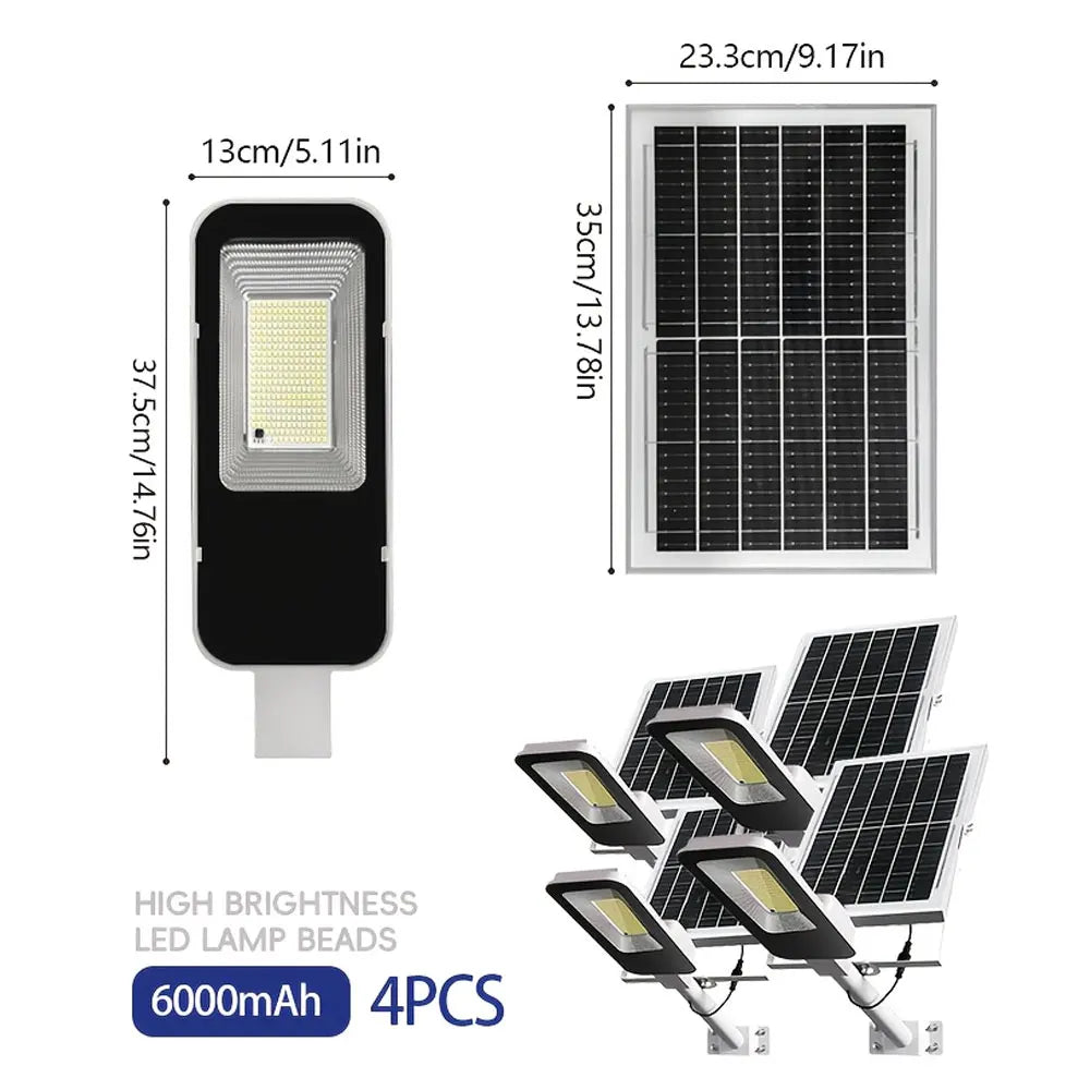 Outdoor Waterproof Solar Street Lamps 6000mAh Dusk to Dawn