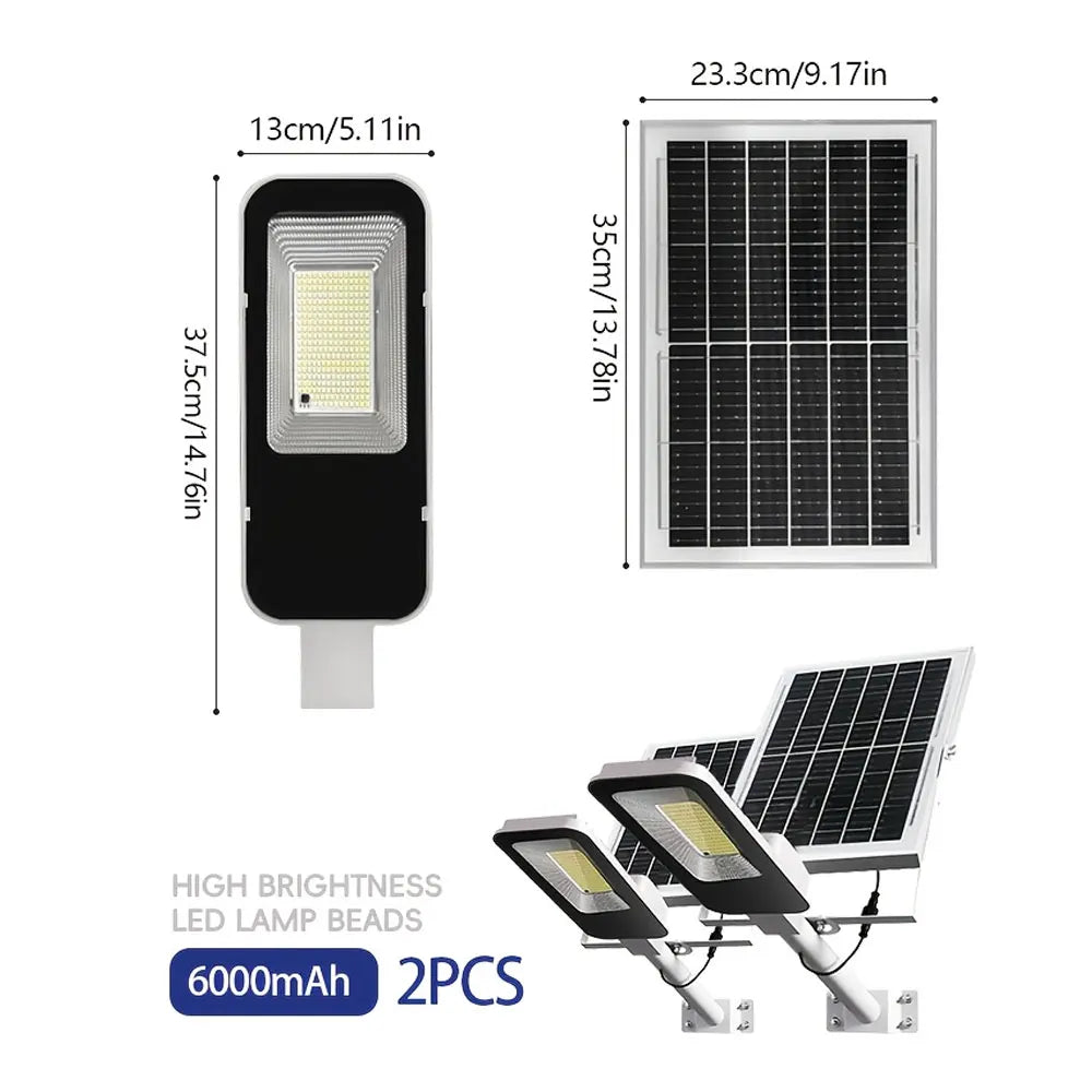 Outdoor Waterproof Solar Street Lamps 6000mAh Dusk to Dawn