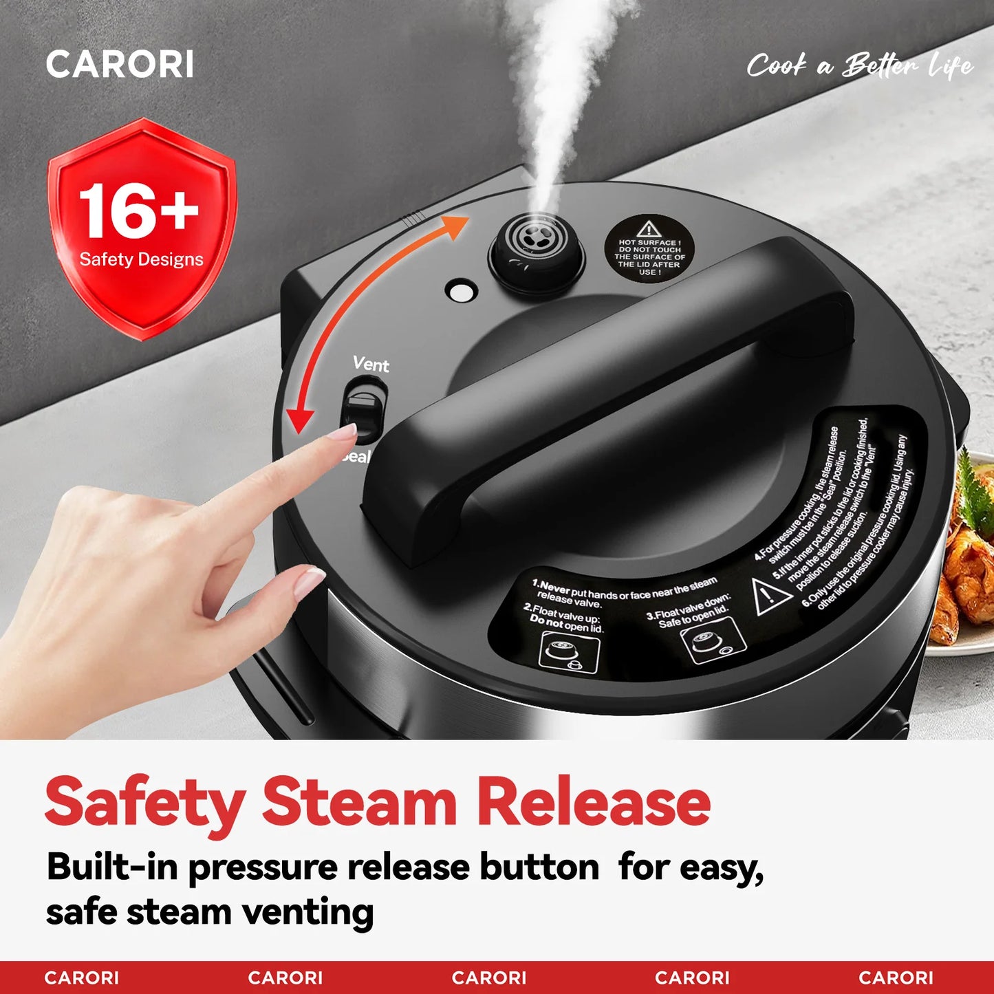 Carori Pressure Cooker 12In1 Multi Cooker With Ceramic Inner Pot