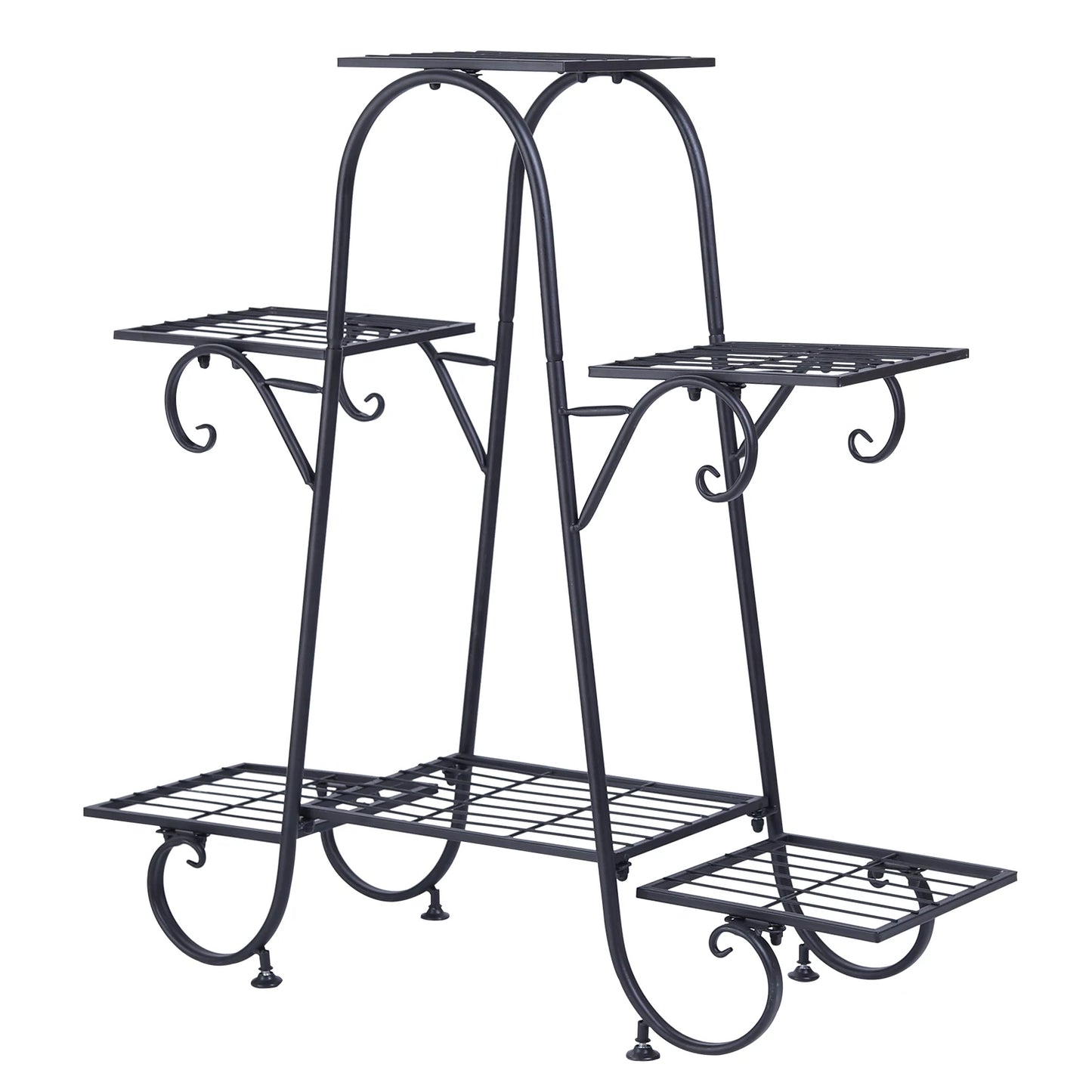 BINGOPAW Six Tier Indoor Outdoor Metal Plant Stand Rack