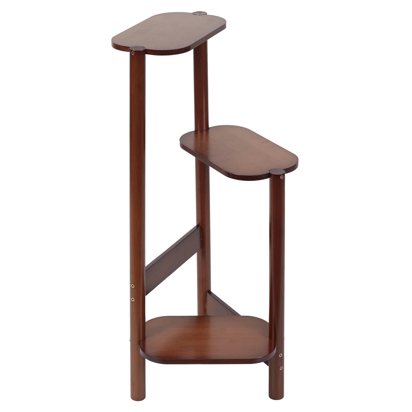 Three-Tier Bamboo Plant Stand For Indoor Corner Display And Balcony