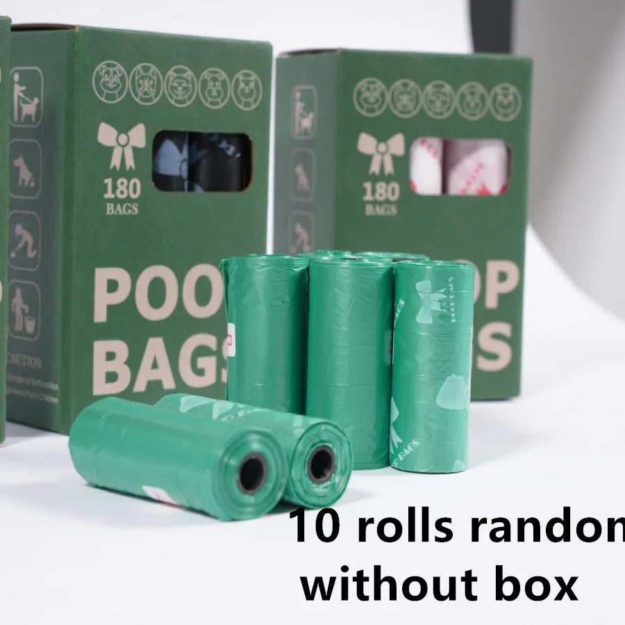 Leak-Proof Dog Poop Bags 180 Count Thick Polyethylene Suitable For Cats And Dogs