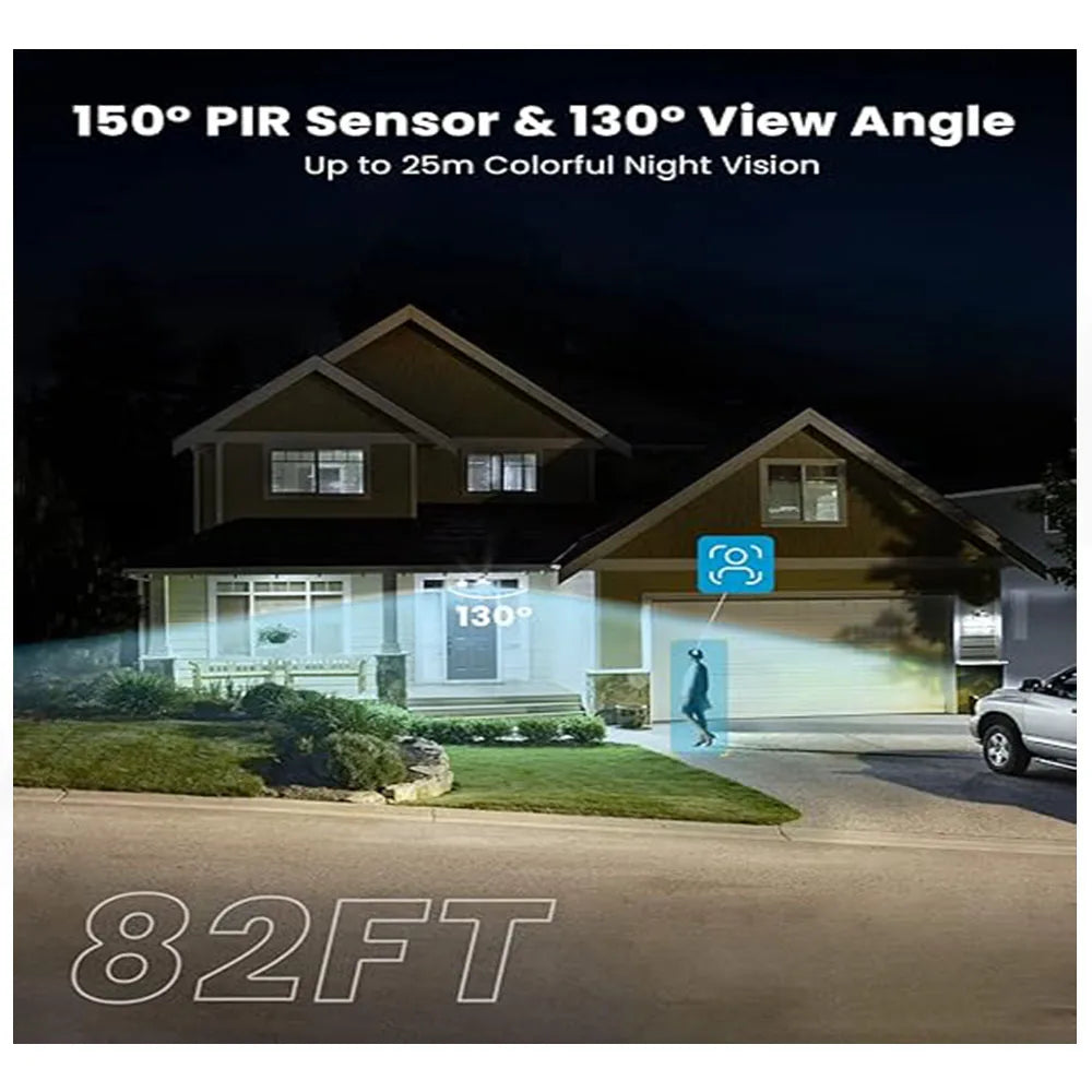IEGEEK 2K Wired Floodlight Outdoor Security Camera With Motion Sensor