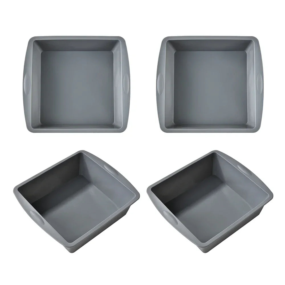 Silicone Square Cake Plate Nonstick With Anti Slip Handle