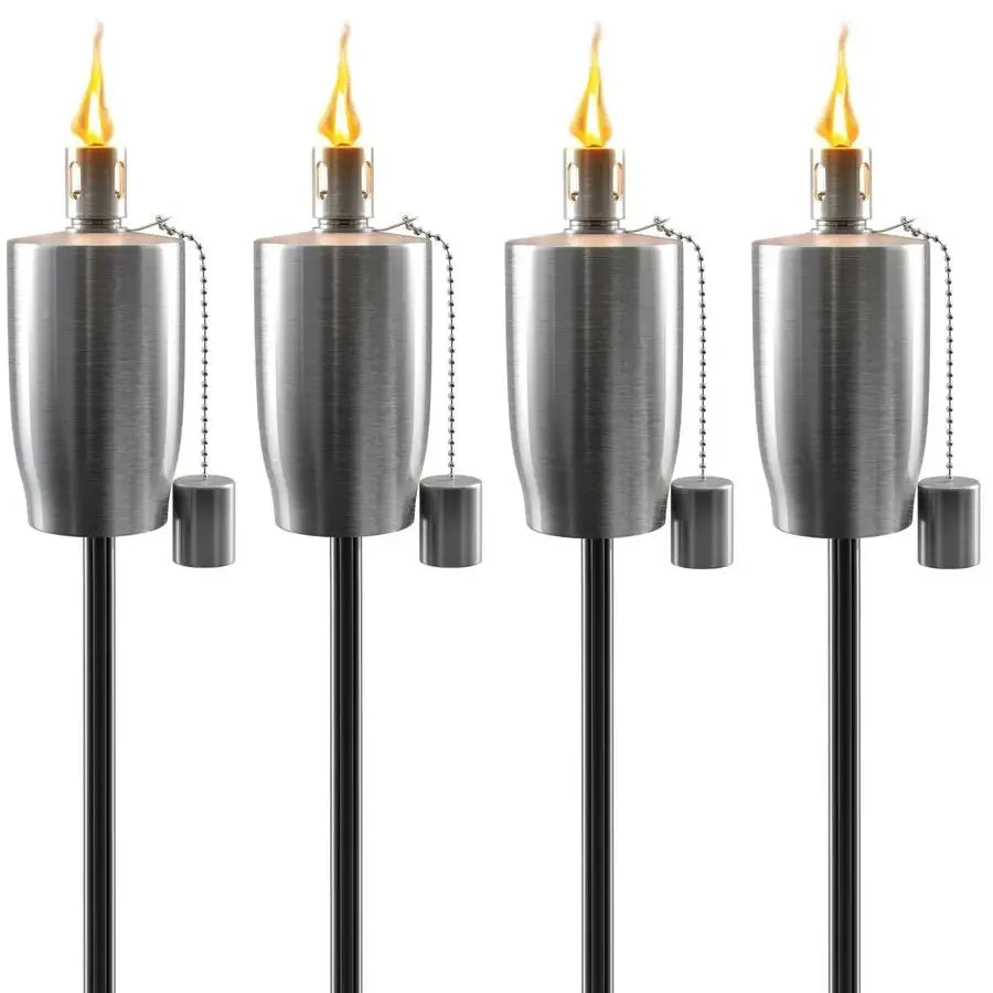 XMSJ Stainless Steel Outdoor Torches With Fiberglass Wick And Snuffer