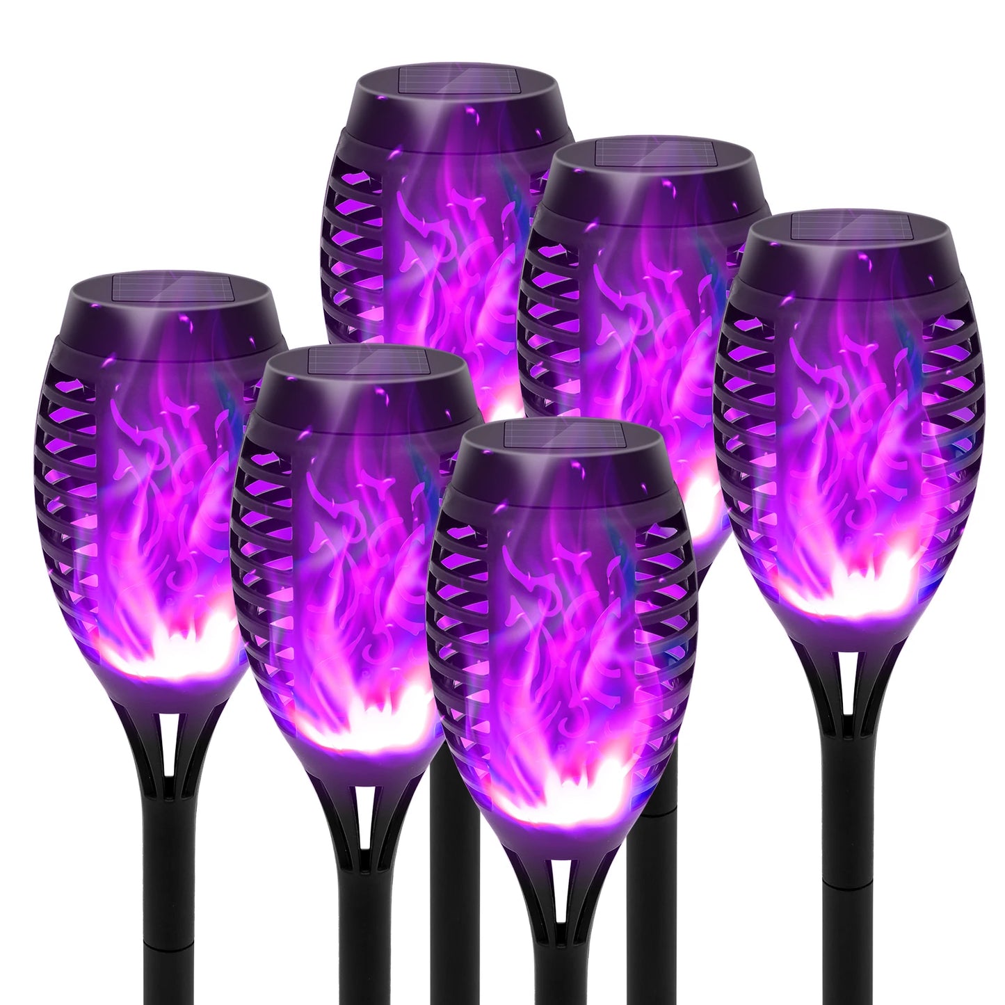 Green Solar Flickering Flame Light Outdoor Waterproof LED Garden Torch