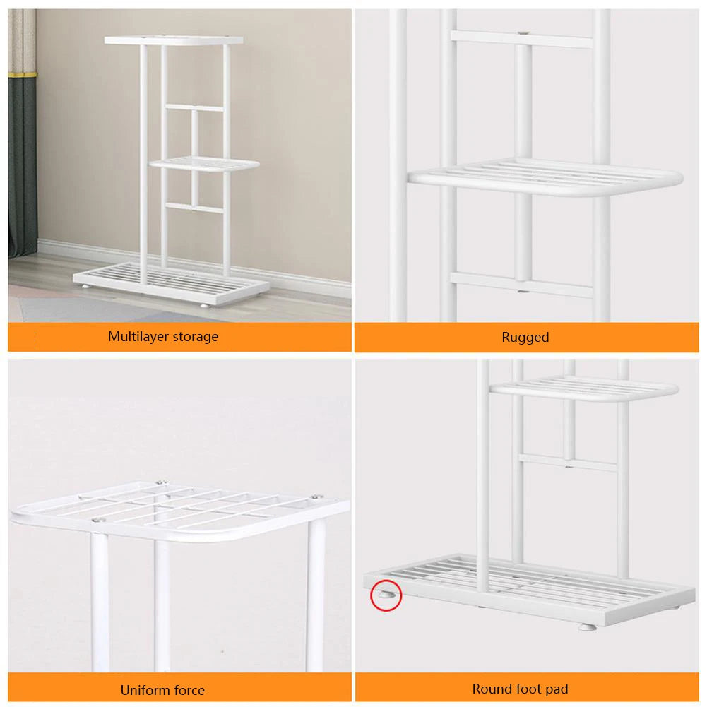 8 Tiers Metal Plant Stand Indoor Outdoor Tiered Shelf