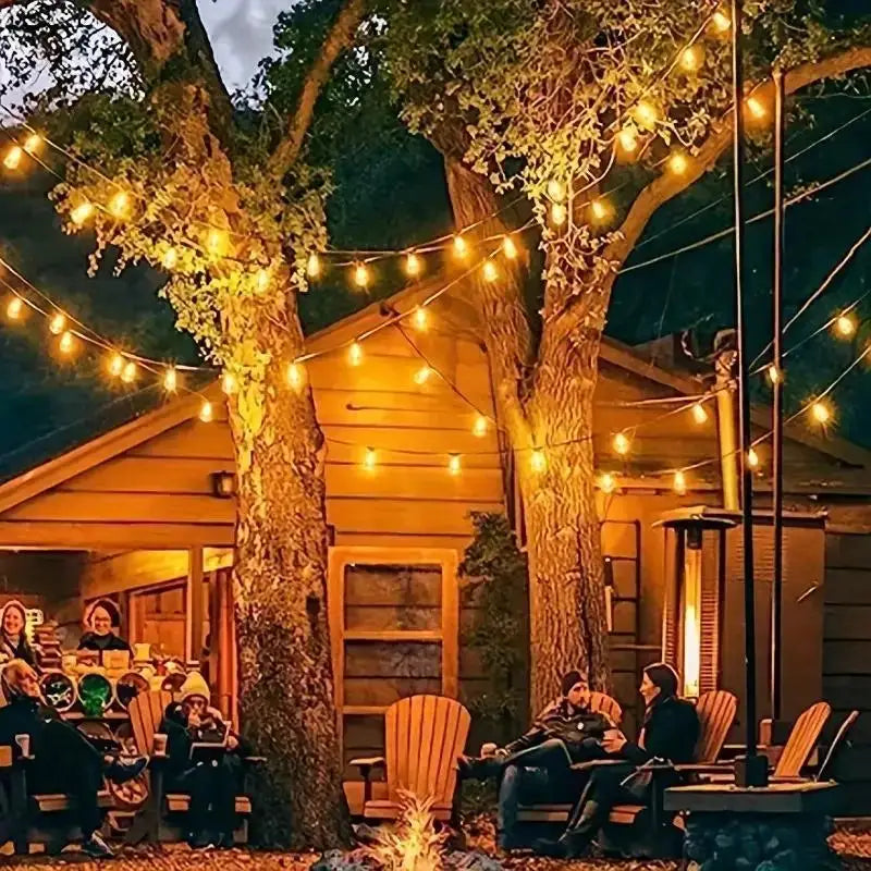 MIMIRGB Outdoor String Lights with 60 LED Bulbs for Patio