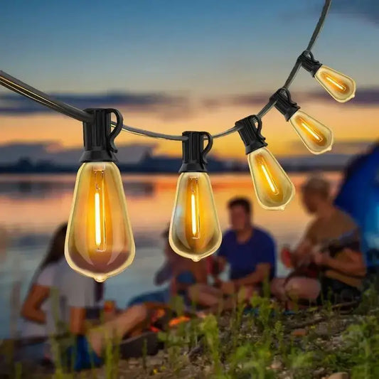 MIMIRGB Outdoor String Lights with 60 LED Bulbs for Patio
