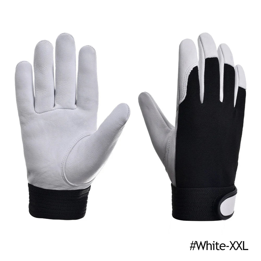 Cowhide Leather Work Gloves for Safety Labour Welding and Gardening