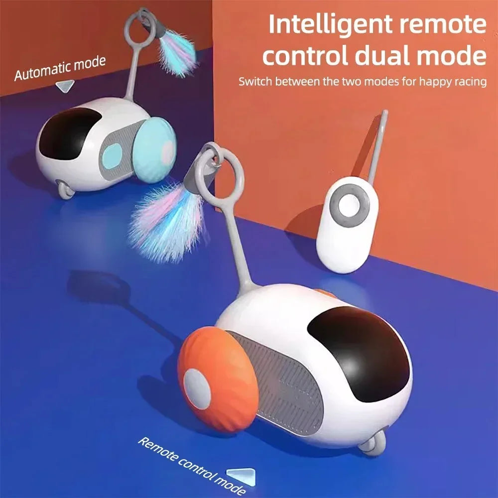 Automatic Rolling Remote Control Toy Car for Cats and Kittens