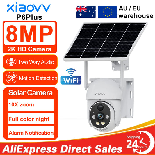 Xiao vv 8MP Solar PTZ WiFi CCTV Camera Night Vision
