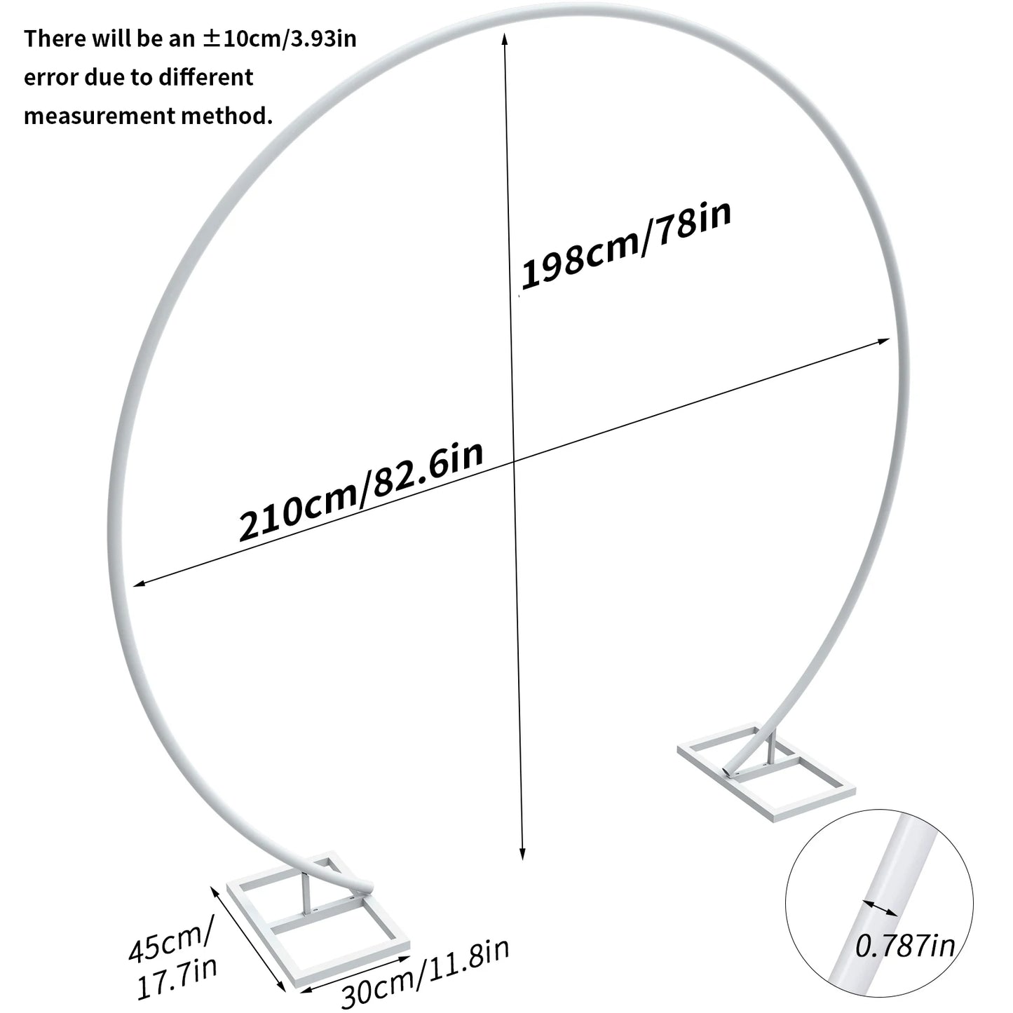 Round Wedding Arch Frame Metal Backdrop Stand For Balloons And Flowers