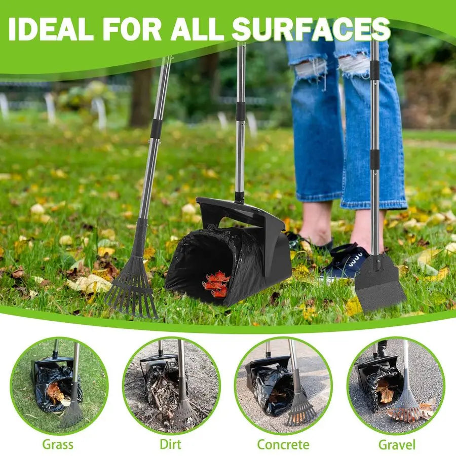 Dog Pooper Scooper Kit With Waste Bags for Yard Cleanup
