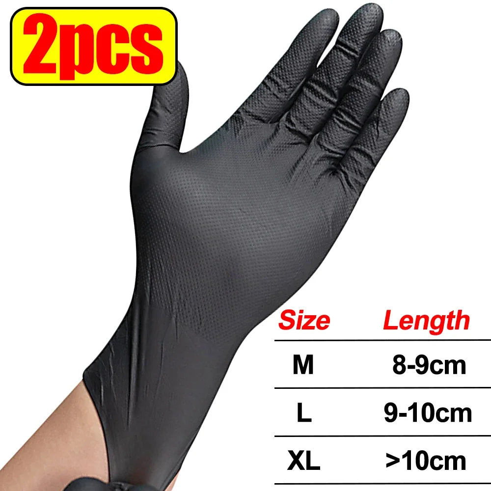 Heavy Duty Nitrile Gloves With Textured Grip For Mechanics And Garden
