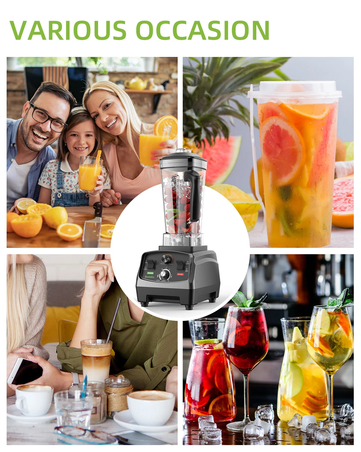 Biolomix Heavy Duty Blender Mixer Juicer For Smoothies