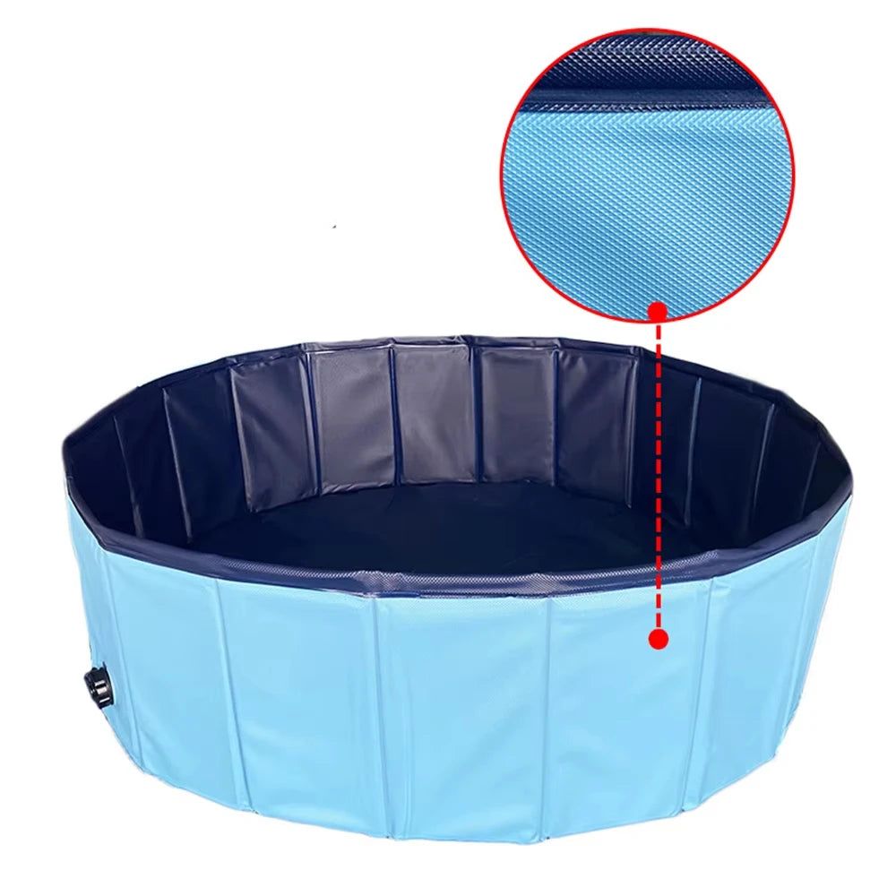 Foldable Dog Pool Portable Bath Tub For Large Dogs Durable