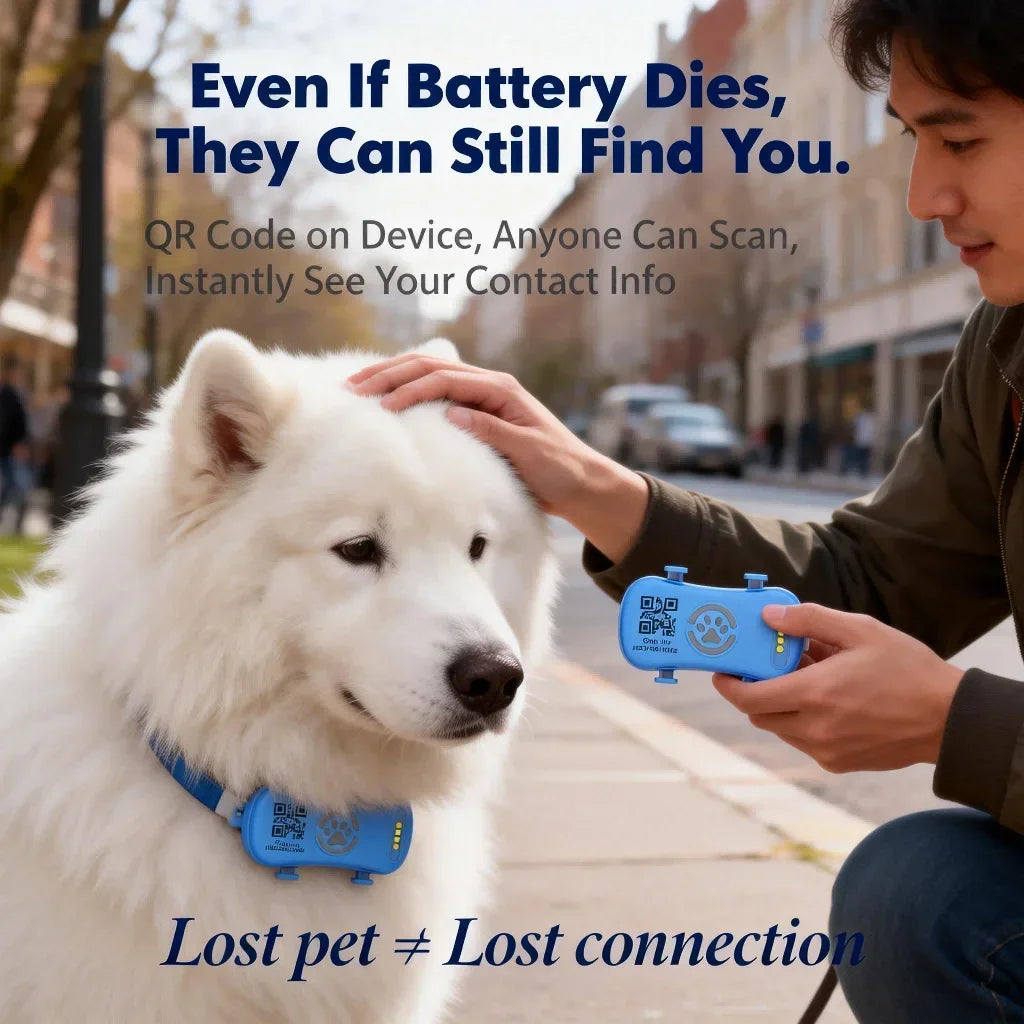 WANWAYTECH GPS Pet Tracker With IoT SIM WiFi Anti-Lost Locator