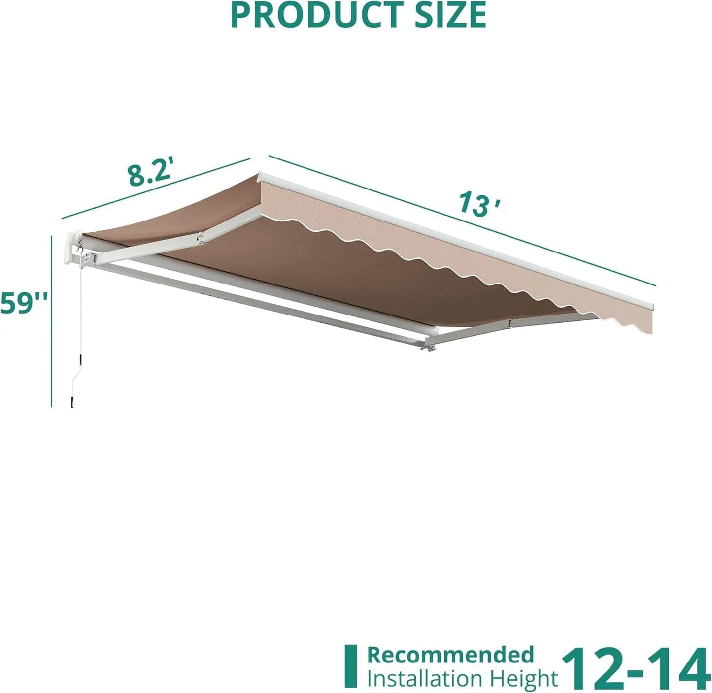 Patio Retractable Awning Sun Shade Shelter Outdoor Spaces