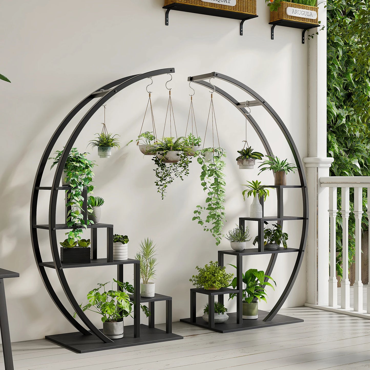 TWISTER.CK 2 Pack 5-Tier Indoor Plant Stand With Metal Racks