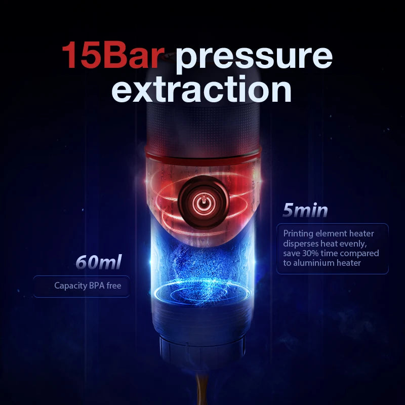 HiBREW Portable Espresso Maker For Car And Home 12V