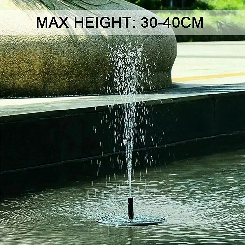 Solar Fountain Pump With Floating Panel 4 Nozzles Garden Pond