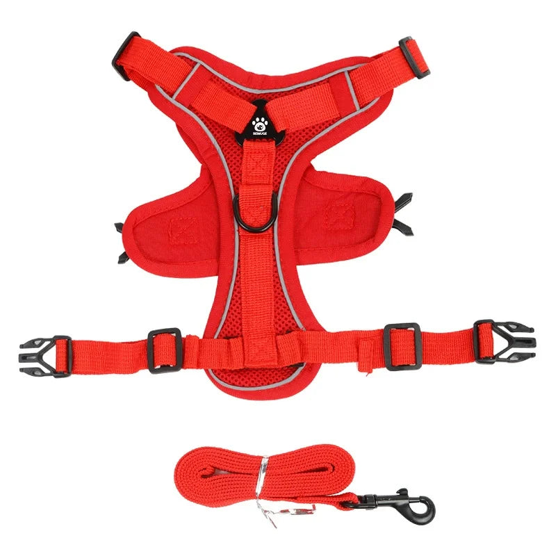 No Pull Dog Harness And Leash Set Reflective Adjustable