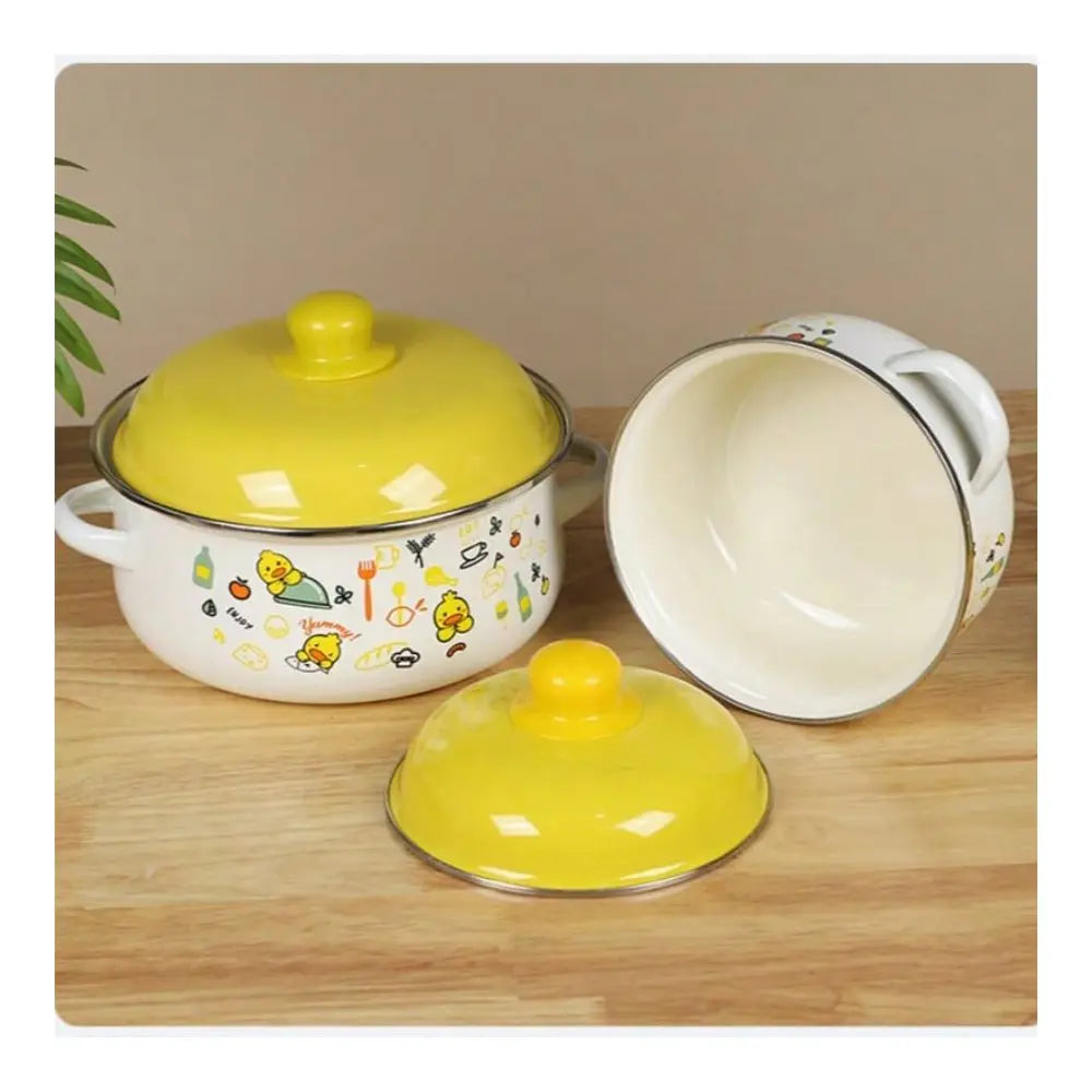 Exquisite 3-Piece Enamel Cookware Set Multifunctional Pots