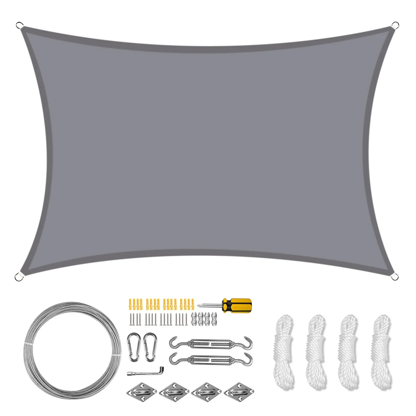 Rectangle Sun Shade Sail Canopy for Outdoor Patio UV Block