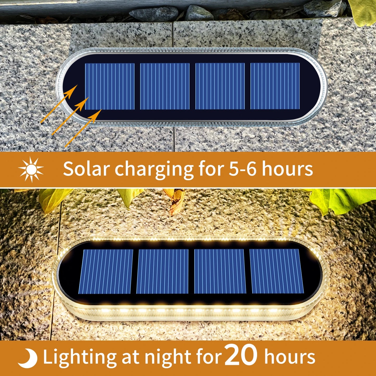 Solar Deck Lights IP68 Waterproof Auto On Off 4 Pack Anti Pressure Garden Path