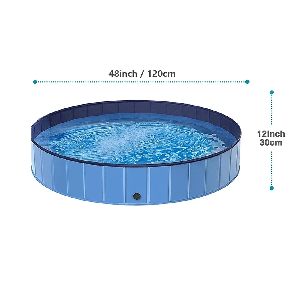 Foldable Dog Pool Portable Bath Tub For Large Dogs Durable