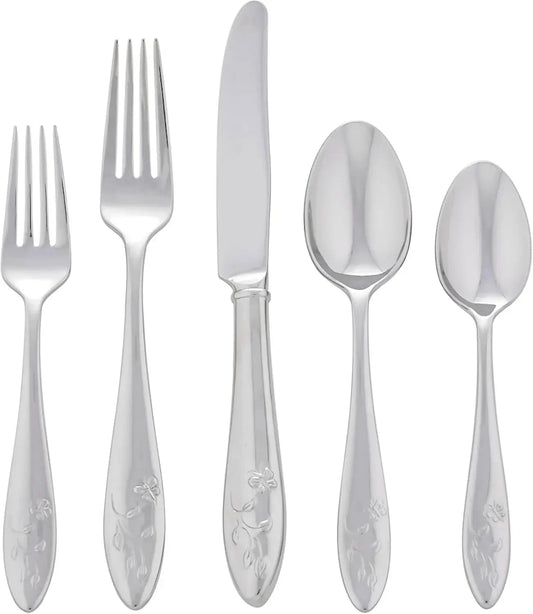 Butterfly Meadow 65 Piece Flatware Set 18 10 Stainless Steel