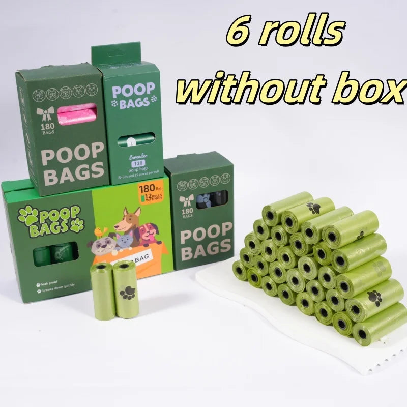 Leak-Proof Dog Poop Bags 180 Count Thick Polyethylene Suitable For Cats And Dogs